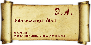 Debreczenyi Ábel névjegykártya